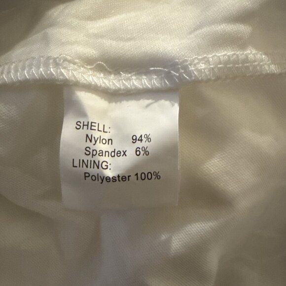 ANAOUR White Lace 3/4 Sleeved Knee-Length Dress SiZ 3XL Feminine Stretchy Luxury - Picture 6 of 6